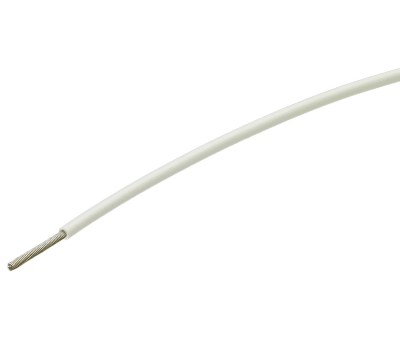 Product image for White flexlite equipment wire.0.25sq.mm