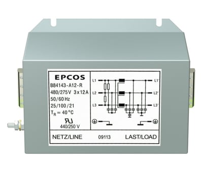 Product image for THREE PHASE INPUT FILTER,36A