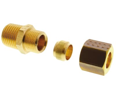 Product image for MALE STUD COUPLING,1/4IN BSPTMX8MM COMP