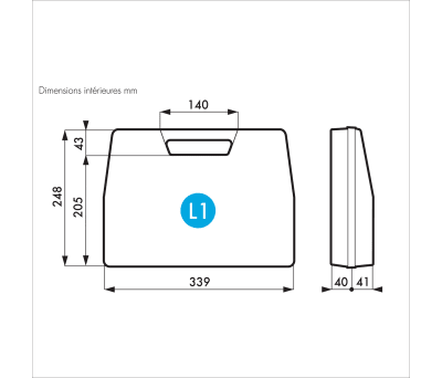 Product image for BLACKCASE W/INTEGRAL HANDLE,339X248X81MM