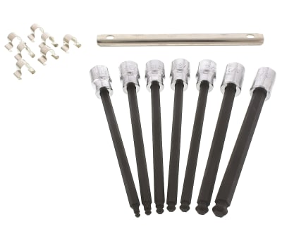 Product image for 7pcs proto hex/ball extra long bit set