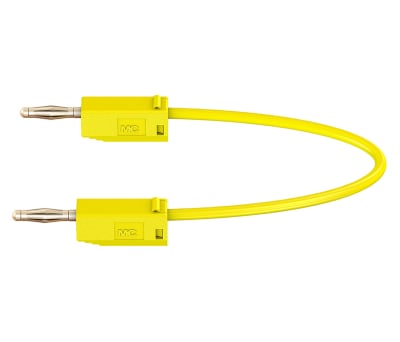 Product image for 300mm yellow standard test lead,2mm plug