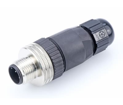 Product image for Brad from Molex Cable Mount Connector, 4 Contacts, M12 Connector, Plug