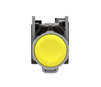 Product image for Schneider Electric, Harmony XB4 Non-illuminated Yellow Round Push Button, NO, 22mm Momentary Screw