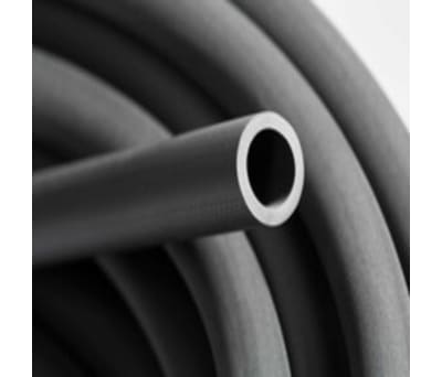 Product image for Saint Gobain Fluid Transfer Nitrile Rubber Flexible Tubing, Black, 12mm External Diameter, 50m Long, 33mm Bend Radius,