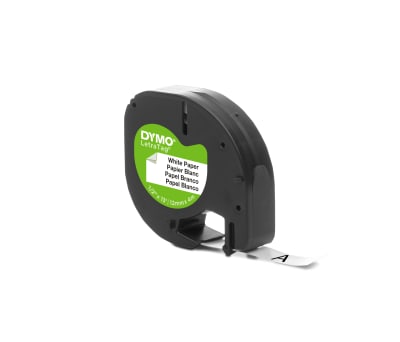 S0721510, DYMO White Tape/Black Font for LetraTAG LT-100H/T