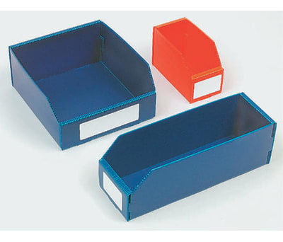 Product image for Twinwall polypropylene bin red, 300x100