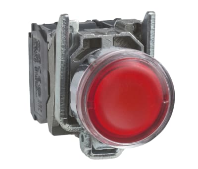 Product image for Schneider Electric, Harmony XB4 Illuminated Red Round Push Button, NO/NC, 22mm Momentary Screw