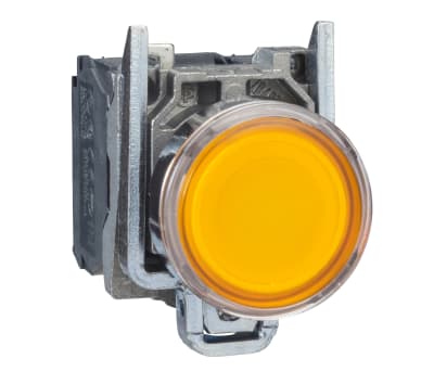 Product image for Schneider Electric, Harmony XB4 Illuminated Orange Round Push Button, NO/NC, 22mm Momentary Screw