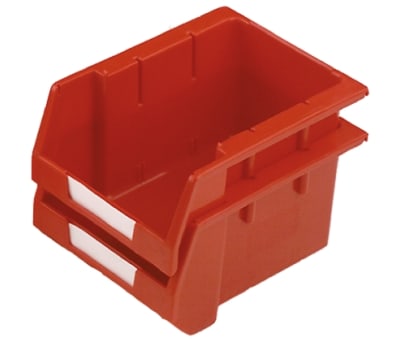 Product image for Red stack & nest bin,250x179x130mm