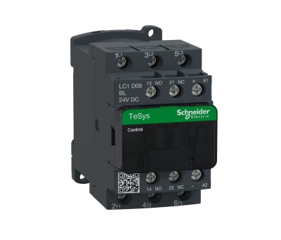 Product image for Schneider Electric TeSys D LC1D 3 Pole Contactor - 9 A, 24 V dc Coil, 3NO, 4 kW