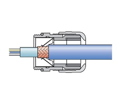 Product image for Cable gland, brass, EMC, M20, IP68