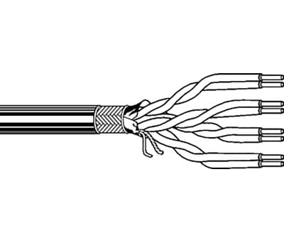 Product image for 4 pair Datatwist Cat5e S-FTP cable,100m