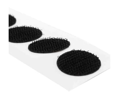 Product image for BLACK SELF-ADHESIVE HOOK COINS,22MM W