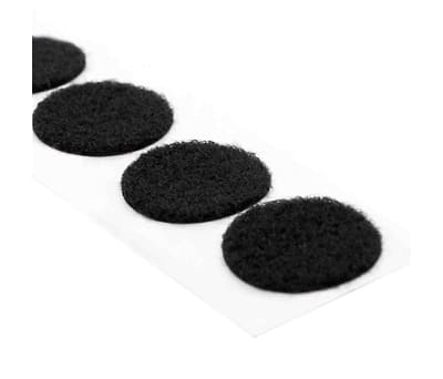 Product image for BLACK SELF-ADHESIVE LOOP COINS,22MM W