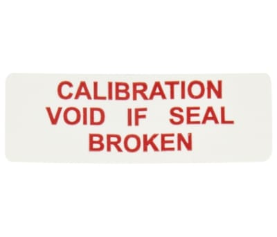 Product image for SAV label 'CALIBRATION.BROKEN',38x12.7mm