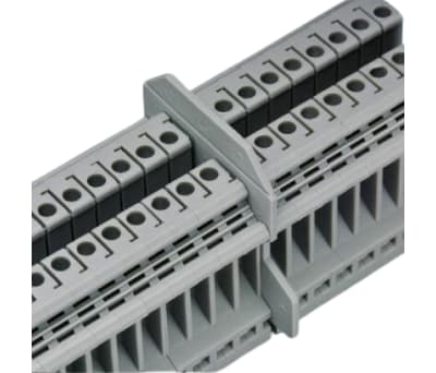 Product image for Phoenix Contact Grey UK 6 N Standard Din Rail Terminal, 24 - 8 AWG, 0.2 - 6mm², ATEX, 800 V