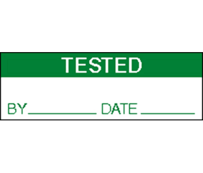 Product image for Write-on tamperproof label 'TESTED'