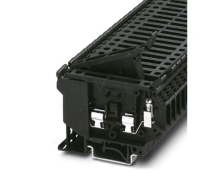 Product image for Phoenix Contact Black UK6.3-HESI Fused DIN Rail Terminal, 26  8 AWG, 1.5mm², ATEX, 500 V