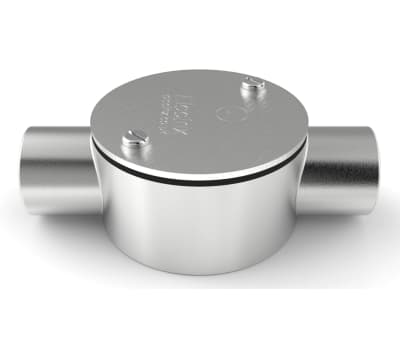 Product image for S/steel circular through box,25mm