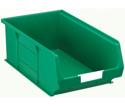 Product image for Green polyprop storage bin,205x350x130mm