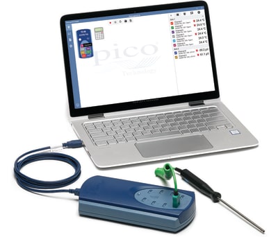 Product image for Pico Technology USB TC-08 Thermocouple Temperature Data Logger with B, E, J, K, N, R, S, T Sensor, 8 Input Channels