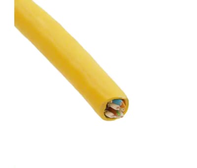 Product image for Harting Yellow Cat6 Cable S/FTP PVC Unterminated/Unterminated, 100m