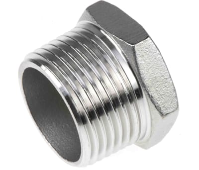 Product image for S/steel plug,1in BSPT M