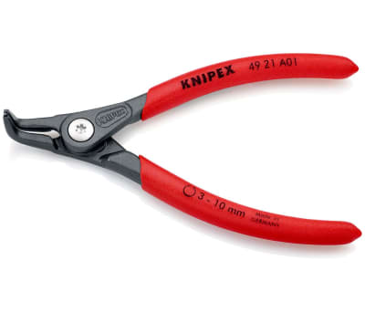 Product image for Knipex Chrome Vanadium Steel Snap Ring Pliers Circlip Pliers, 130 mm Overall Length