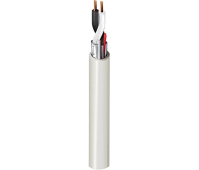 Product image for Shielded security cable,2 x 22awg PVC