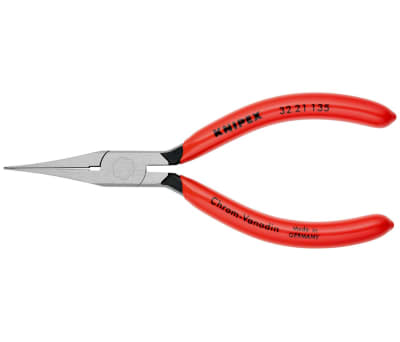 Product image for Knipex 135 mm Chrome Vanadium Steel Long Nose Pliers With 34mm Jaw Length