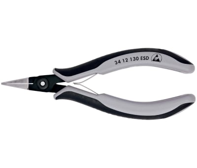 Product image for Knipex 135 mm Chrome Vanadium Steel Flat Nose Pliers With 21.9mm Jaw Length