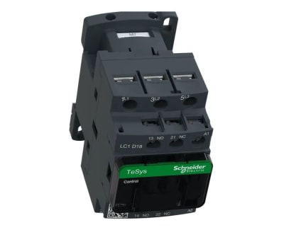 Product image for Schneider Electric TeSys D LC1D 3 Pole Contactor - 18 A, 220 V ac Coil, 3NO, 7.5 kW