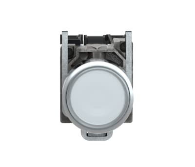 Product image for Schneider Electric, Harmony XB4 Illuminated White Round Push Button, NO/NC, 22mm Momentary Screw