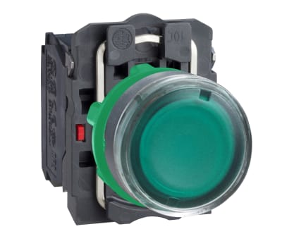 Product image for Schneider Electric, Harmony XB5 Illuminated Green Round Push Button, NO/NC, 22mm Momentary Screw