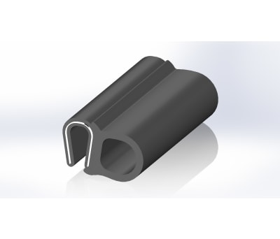 Product image for RS PRO EPDM Black Edge Protection, 20m x 17.5 mm x 25mm