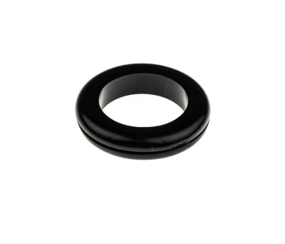 Product image for RS PRO Black PVC 32mm Round Cable Grommet for Maximum of 25mm Cable Dia.