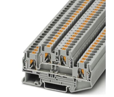 Product image for Phoenix Contact Grey PTTB 4 Feed Through Terminal Block, 24  10 AWG, 0.2  6mm², ATEX,