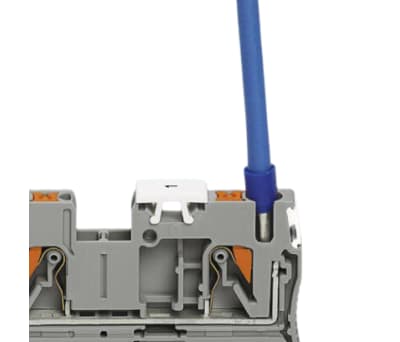 Product image for Phoenix Contact Grey PTTB 4 Feed Through Terminal Block, 24  10 AWG, 0.2  6mm², ATEX,