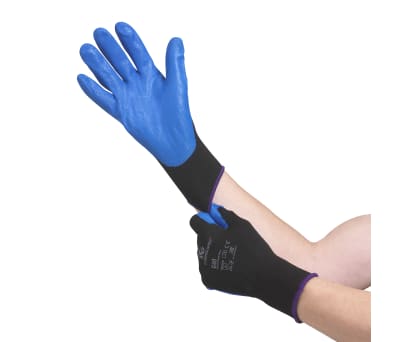 Product image for G40 BLUE/BLACK NITRILE* GLOVES / 10