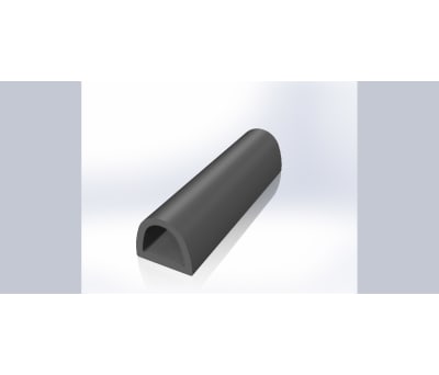 Product image for RS PRO EPDM Black Edging strip, 20m x 12 mm x 14mm