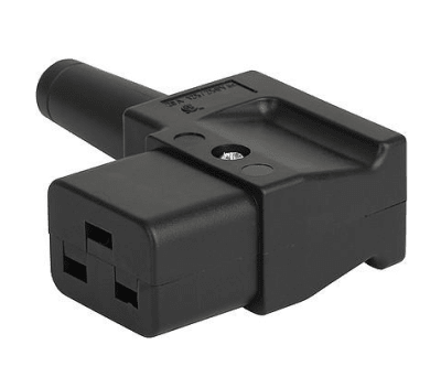 Product image for IEC ANGLED CONNECTOR C19 16A