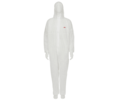 Product image for 3M 4500 White Protective Coverall, L