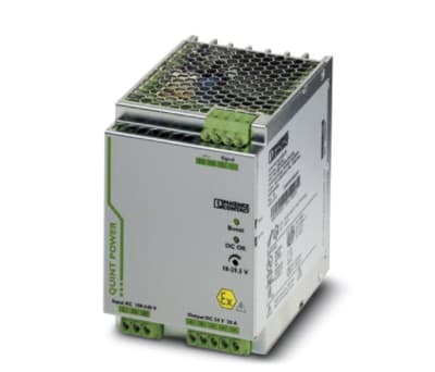 Product image for Power Supply, DIN rail, 24Vdc, 20A, 1 ph
