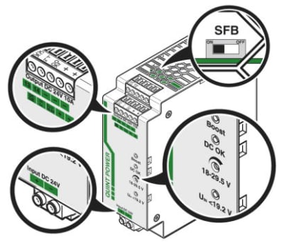 Product image for DC-DC CONVERTER, 24VDC/24VDC, 10A