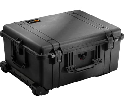 Product image for Peli 1610 Waterproof Plastic Equipment case With Wheels, 627 x 497 x 303mm