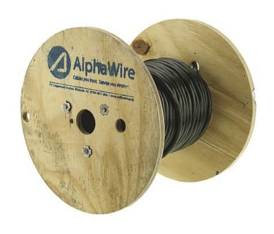 Product image for Alpha Wire 1 Pair Foil and Braid Multipair Industrial Cable 0.456 mm²(CE) Black 305m Alpha Essentials Series