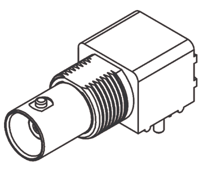 Product image for BNC PCB + BULKHEAD 50 OHMS 90DEG