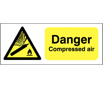 Product image for SAV sign 'Danger Comp.air', 100 x 250mm