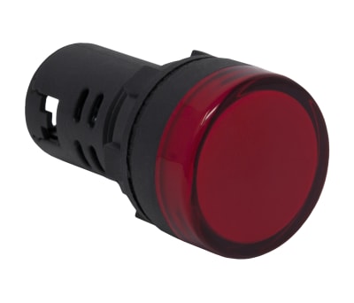 Product image for RS PRO, Panel Mount Red LED Pilot Light, 22mm Cutout, IP65, 110 V ac